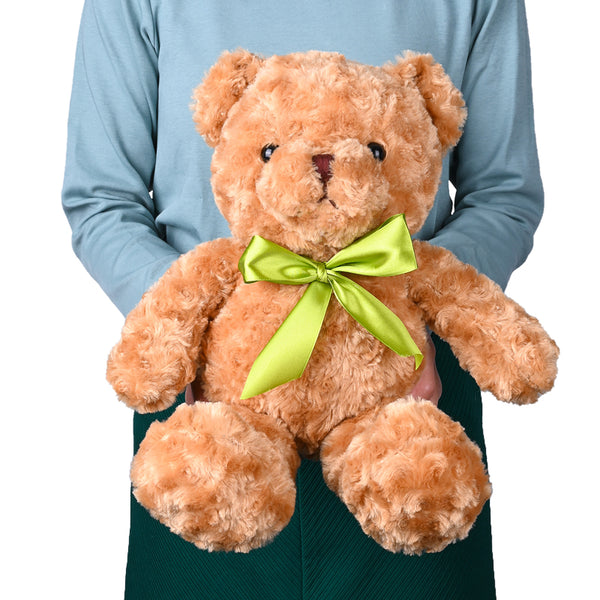 AD041 Girl Ribbon Teddy Bear 40cm(H) Teddy Bear & Plush Toy with flower  delivery to Malaysia